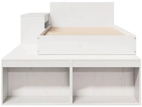 fehér tömör fenyő ágykeret matrac nélkül 80 x 200 cm