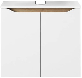 Fehér alacsony fali szekrény mosdókagyló nélkül 60x53 cm Set 857 – Pelipal