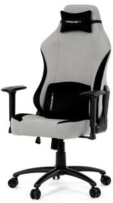 Gamer szék hintamechanikával, ezüst szövetkárpittal. KA-F12 SIL2