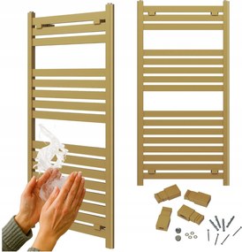 Fürdőszobai fali vízmelegítő 120x60 Arany radiátor létra Enzo