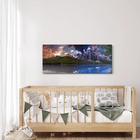 A tó és a hegyek képe (120x50 cm)