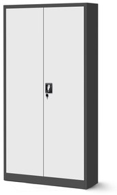 4x készlet fém iratszekrény JAN, 900 x 1850 x 400 mm, antracit-fehér