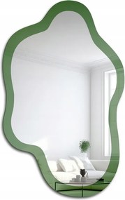 Szabálytalan tükör zöld Cypress Green 50x80