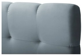 Világoskék boxspring ágy tárolóhellyel 160x200 cm Bali – Cosmopolitan Design