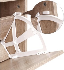 Cipősszekrény, állítható 3 szintes cipőtartó, tölgyfa színű