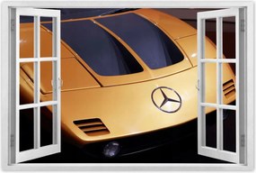 Poszter 90x60 Sárga sportos Mercedes