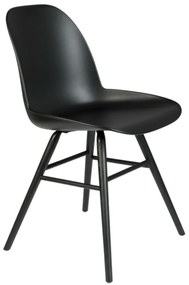Albert Kuip design szék, fekete PP, fekete láb