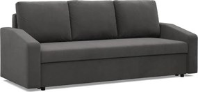 Zeus kanapéágy, szövet anyag, hab töltet, döntött kartámasz, szürke