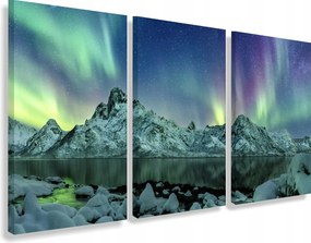 Hálószoba képek Északi fény Nappali dekoráció Vászonkép 60x120