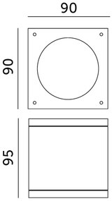 Kültéri spotlámpa 1xGU10/35W/230V IP54 szögletes fekete