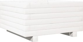 vidaXL fehér tömör fenyő virágláda 50x50x26,5 cm