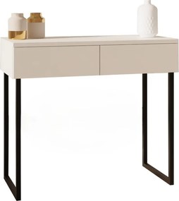 Fésülködőasztal, lábas komód két fiókkal, fehér, 80cm széles