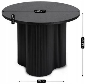 Dohányzóasztal Fekete Színben. DERIAN