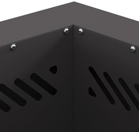 Fire Pit Black 38 x 38 x 51 cm Cold-rolled steel