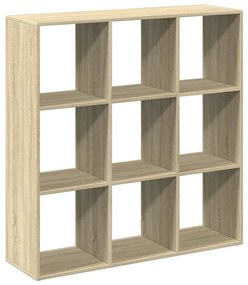 sonoma tölgy szerelt fa elválasztó könyvespolc 102x29x103,5 cm