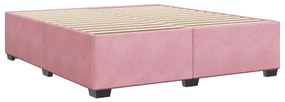 rózsaszín bársony ágykeret 180x200 cm
