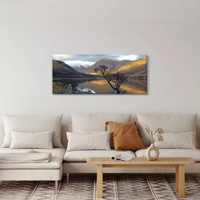 Kép - Hegyek a tónál (120x50 cm)