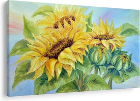 Virágzó napraforgó képe (90x60 cm)