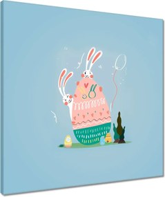 Vászonkép 50x50 Nyúl Húsvét