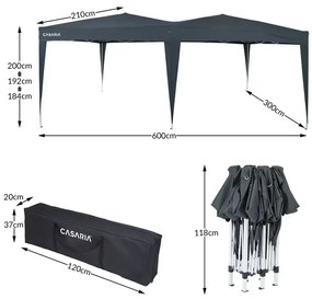 Deuba Kerti pavilon 3x6 m - antracit