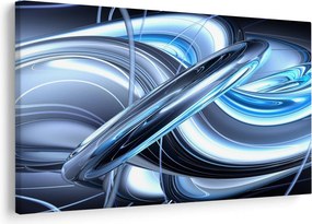 Kék absztrakció képe (90x60 cm)