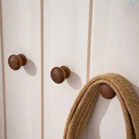 Fehér borovi fenyő előszoba bútor 60x120x25 cm Anita – Støraa