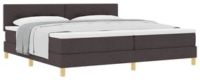 Boxspring ágy matraccal sötétbarna 200 x 200 cm szövet