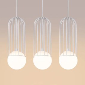 Sollux SL.1333 - Csillár zsinóron BRINA 3xG9/8W/230V fehér