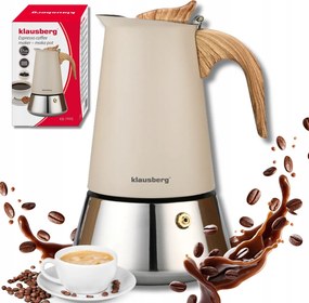 Kávégép Klausberg KB-7997 12 eszpresszó Moka Indukciós Gáz Prémium acél