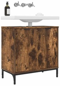 Fürdőszobai mosdószekrény Füstölt tölgy 60.5 x 33.5 x 61 cm