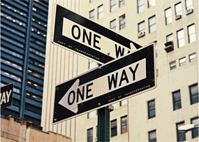 Kép - New York ONE WAY (üvegen) (70x50 cm)