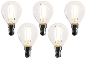 5 darabos E14 dimmelhető LED izzókészlet, G45 átlátszó, 4W, 470 lm, 2700K