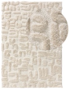 Shaggy rug Tibo Cream/Beige 160x230 cm