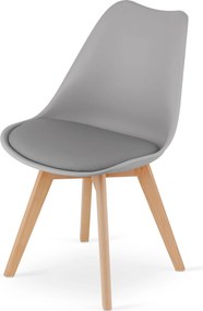 AKCIÓ Világosszürke BALI MARK szék bükk lábakkal, II. osztály