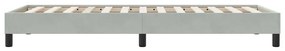 vidaXL világosszürke bársony ágykeret matrac nélkül 90x220 cm
