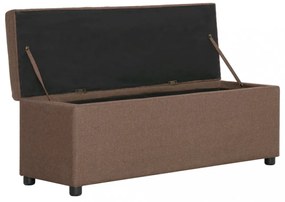 barna poliészter pad tárolórekesszel 116 cm