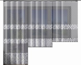 Mg Függöny jacquard 629/66 Fehér 300x160 got szalaggal