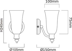 Orlicki Design COMO OR81510 Fali lámpa 1x8W/G9 IP44