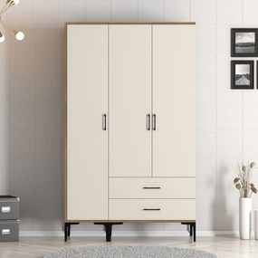 Kumsal gardróbszekrény, dió-krém, 120 cm – TR845HCT5461