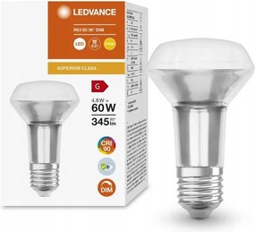 Led izzó Reflektor E27 R63 4.8W 60W 345lm 2700K 36° CRI90 Tompítható