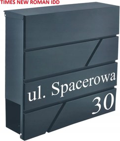 Postaláda Újságtartó Antracit Házszám Uv Nyomtatás