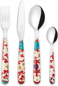 Guzzini Flower Lemon Evőeszköz szett 24 db-os szett 6 személyes Piros