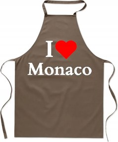 Konyhai kötény nyomott mintás I Love Monaco Szeretem Monaco
