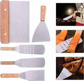 Grill Tartozék Készlet 5 Részes szabadtéri piknik grillezéshez