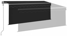 antracitszürke automata kihúzható napellenző redőnnyel 3x2,5 m