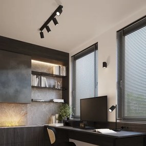 Sollux SL.1586 - Asztali lámpa KARBON 1xGU10/10W/230V fekete