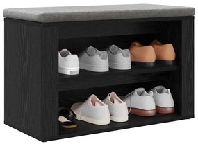 Cipőtartó polcokkal Musta tammi 75 x 35 x 45 cm Faanyag
