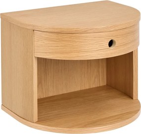 Világos natúr színű éjjeliszekrény tölgyfa dekorral Paron – Actona