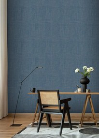 Decoprint Imani Antigua kék egyszínű texturált vlies tapéta – IM28007