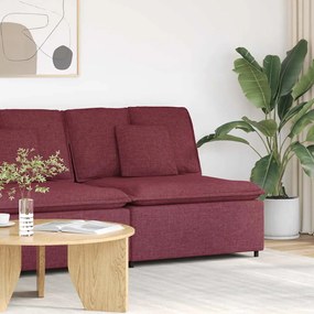 borvörös moduláris kanapé középső modul párnákkal 100 cm
